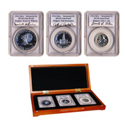 1976 Silver Bicentennial 3-Coin Autographed Proof Set