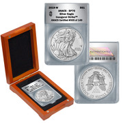 2019-W American Silver Eagle 1oz Burnished Coin SP70