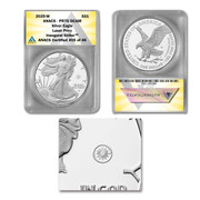 2025-W American Proof Silver Eagle  PR70  with Laser Privy 